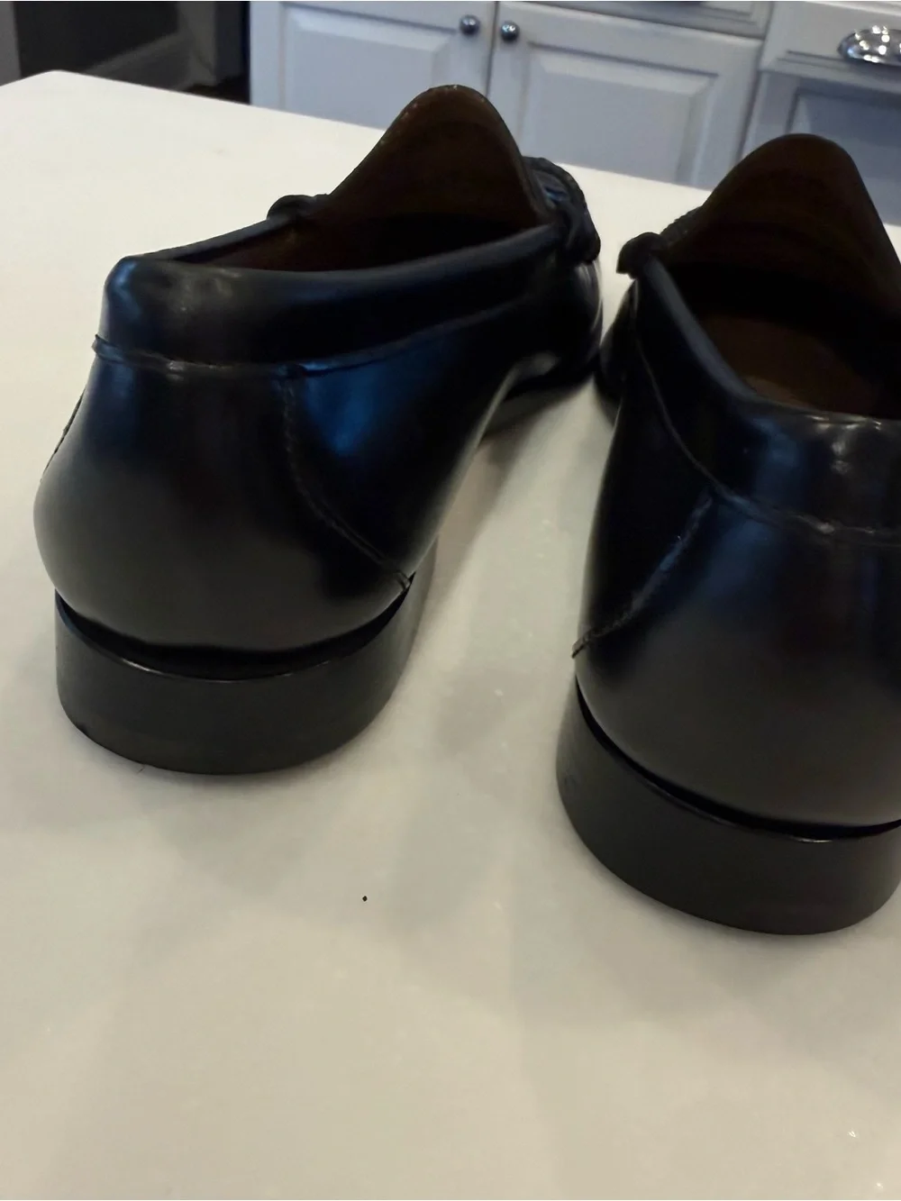 G.H. Bass Men’s Lennox Weejuns Tassel Loafers Black Leather Sz 10D Pristine!